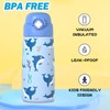 Ntswasd Boys Insulated Water Bottle with Covered Pop-Up Straw,16 oz