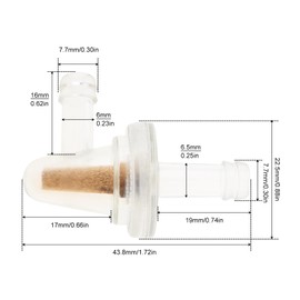 Windance 90 Degree Sintered Bronze Filter Element Inline Fuel Filter for 1/4 Inch Fuel Line Motorcycle Dirt Bike ATV UTV Quad Snowmobile, Clear Gasoline Filter