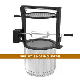 only fire Santa-Maria Style Rotisserie Rotating System for Solo Stove Ranger 15" Smokeless Fire Pit