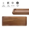 4pcs Small Solid Wooden Serving Platters and Trays Natural Acacia