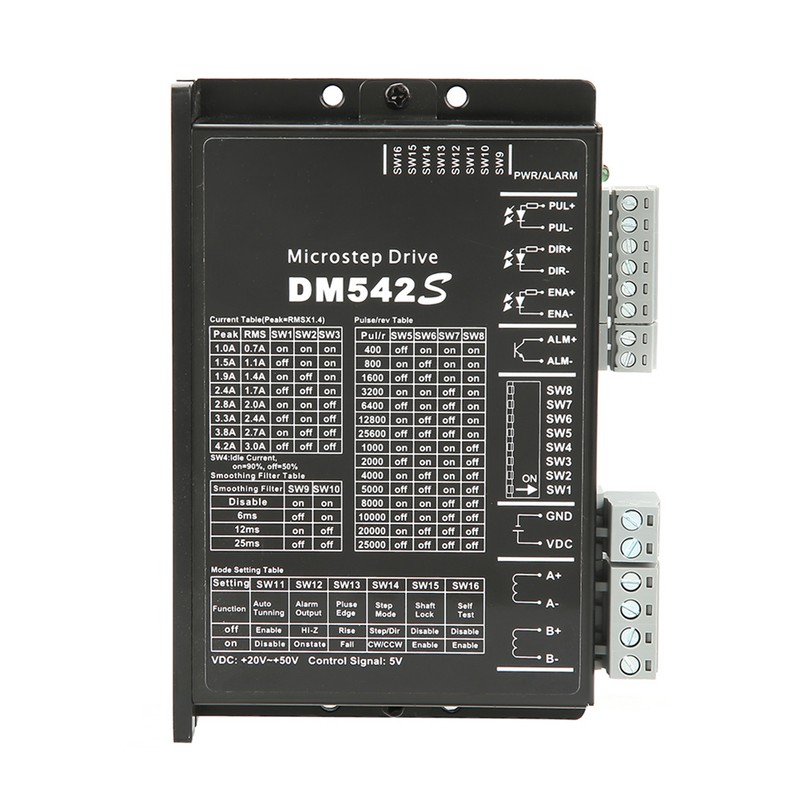 DM542S 2 Phase Stepper Motor Driver CNC Motor Controller 5-24VDC