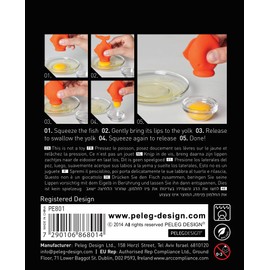 Silicona YolkFish Squeeze peces labios tragar liberación separador de huevo cocinar y hornear herramienta de Peleg Diseño