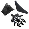 Unbranded Black Handlebars Grips & Plastics Kit Seat Tank for