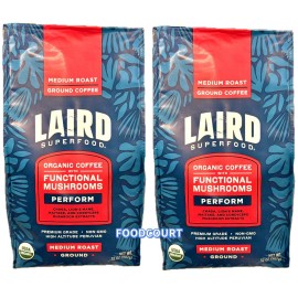 Laird 2 Packs Laird Superfood Medium Roast Ground Organic Coffee 32 OZ EACH 4 LB Total