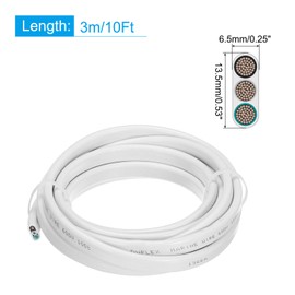 MECCANIXITY 3 Core 14AWG Marine Wire 10 Ft Tinned Copper Insulated Boat Cable with PVC Jacket for Automotive Boat Marine Speakers