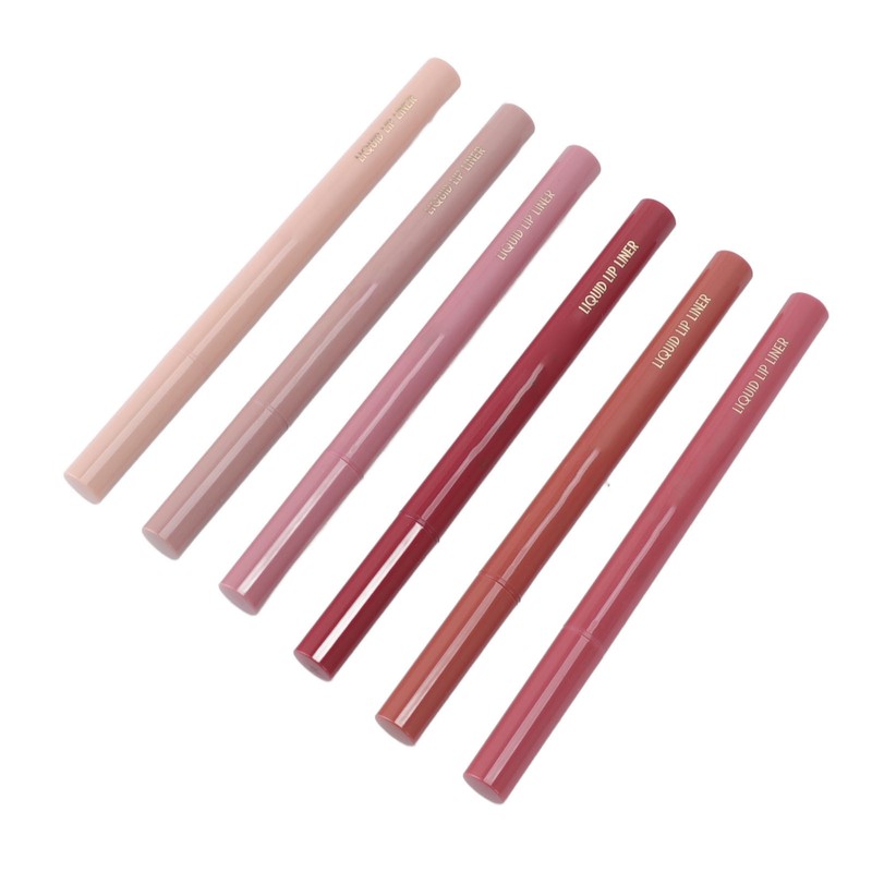 6 Colors Liquid Lip Liner Quick Drying Waterproof Long Lasting