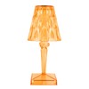 LED Crystal Table Lamp Transparent Prism Dimmable Desk Lamp USB