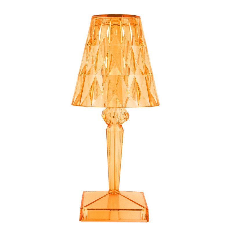 LED Crystal Table Lamp Transparent Prism Dimmable Desk Lamp USB
