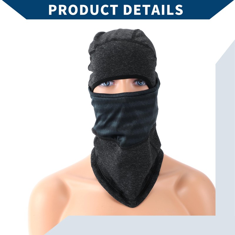 Hihaha Balaclava Face Mask Double Mesh Long/Ski Sun Hood Masks