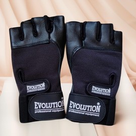 Weight Lifting Gloves with Premium Leather Palm and Adjustable Wrist Support Excellent Grip Gym Gloves for Crossfit, Gym, Fitness, Daily Workout and Exercise(Large)