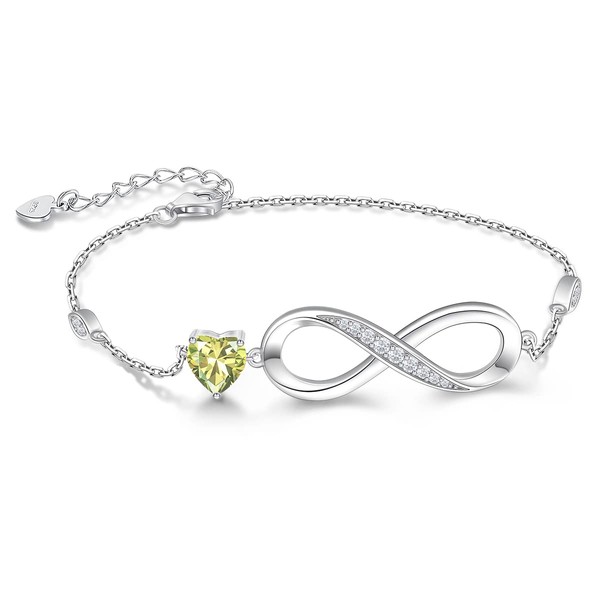 RIVIKO Infinity Love Heart Symbol Charm Bracelet for Women 925
