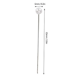 Alfileres de Perlas, Agujas de Localización, Decoración, Suministros de Bolas de Flores, Cabeza de Aguja de Perla, 100 Uds., Alfileres Rectos Redondos