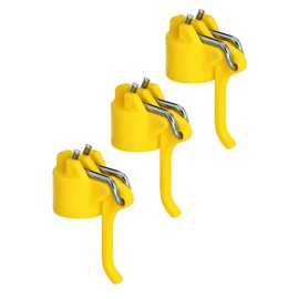 Alberts 663582 Linen Tensioner Head for Clothes Poles Plastic Yellow for Pipe Diameter 42 mm Set of 3