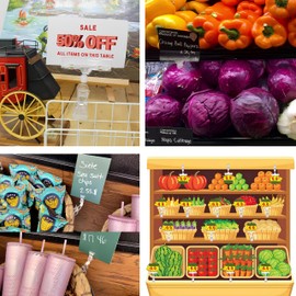 16 Pieces Clear Sign Clips Plastic Merchandise Rotatable Pop Clip Sign Holder Stand, Swivel Price Clips Clothing Rack Signs Tag Clothing Rack Signs, Double Display Clips for Retail, Baskets, Cards