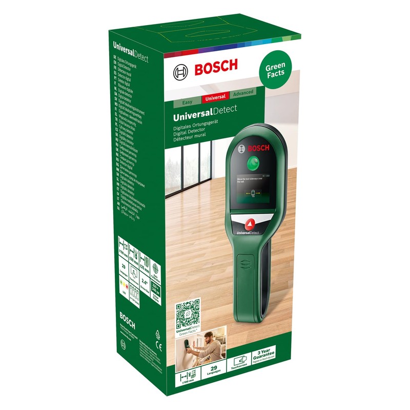 Bosch Ortungsgerät UniveralDetect (Schritt-für-Schritt Anleitung im Display für einfache Bedienung,