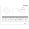 SECCARO M8 Locking Nut Stainless Steel V2A VA A2 DIN