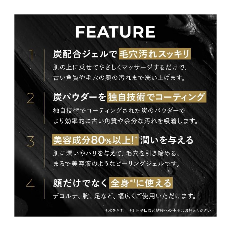 Charcoal Beauty Moist Peeling Gel Exfoliating Skin Care Pore Care