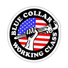 TODOLIA -3 Pcs- Blue Collar Working Class Sticker, American Flag Mechanic Welder Stickers for Laptop Water Bottle Phone Car Tent Van Bumper Window Helmet, Sticker 3x4 inch…