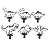 OYEFLY 6 Pcs Dinosaur Coat Hooks,Metal Dinosaur Room Decor (Style