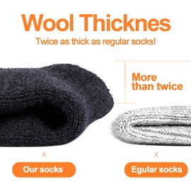 YUEDGE Ladies Wool Socks Cozy Thermal Socks For Women 6-10, Thick Fleece Warm Socks Winter Safety Welly Boot Socks
