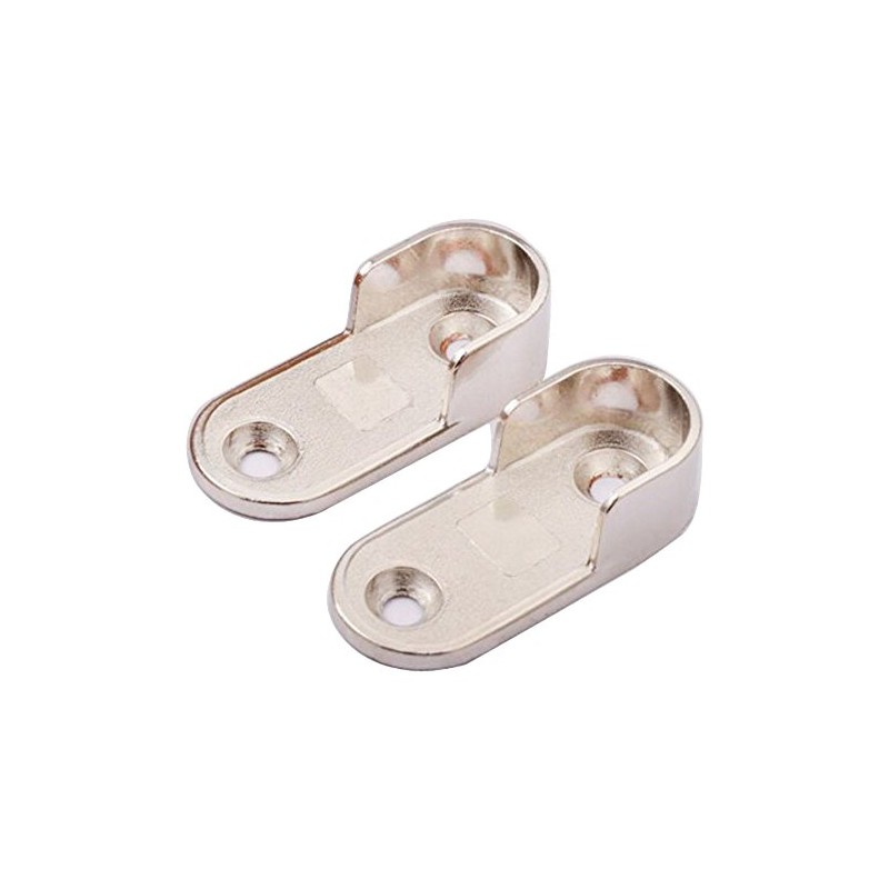 Vientiane Wardrobe Rail Holder,2 Pieces Metal Wardrobe Tube Bearing for