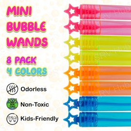 Mini Bubble Swords - Pack Of 8, Giant Bubble Wands 10cm, Summer Toys, Party Bag Fillers For Kids, Bubbles For Party Bag, Blowing Wands for Kids Summer Fun 3+Y