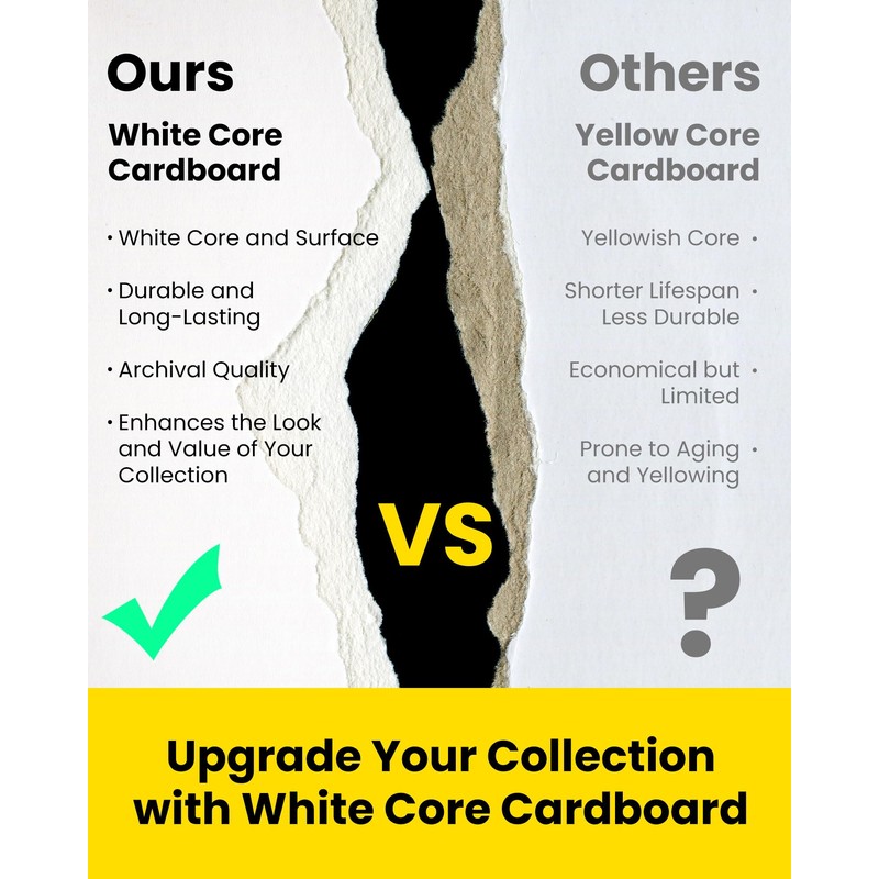 HYARUAT Silver Comic Book Boards – 100 Pack, Acid-Free White