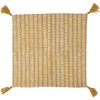 Fujiboeki Cushion Cover 45×45 Yellow 100% Cotton with Tassel Dot