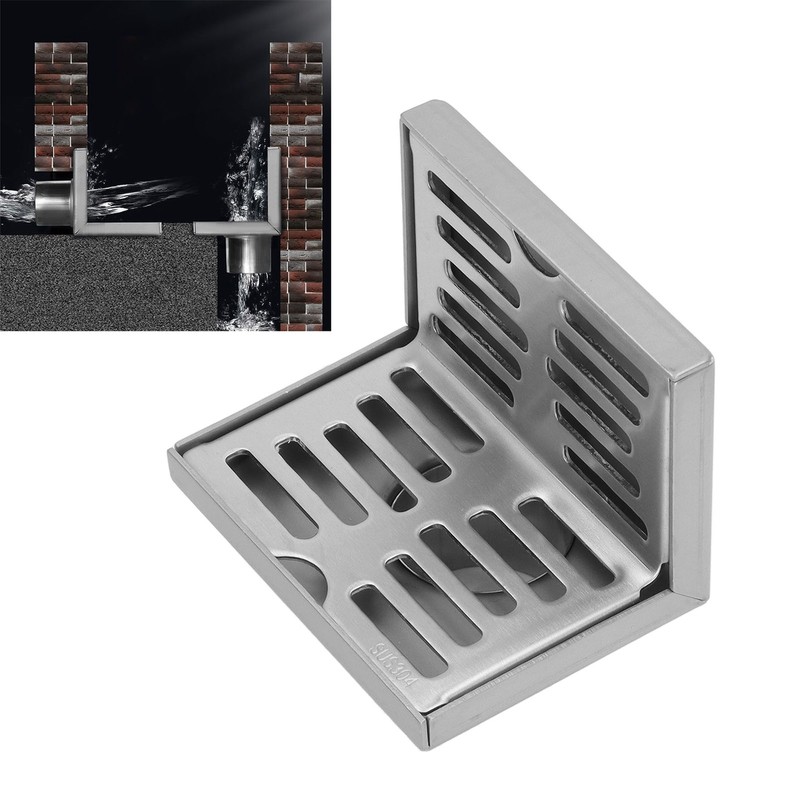 Corner Floor Drain 304 Stainless Steel Surfaces Drawing Process L