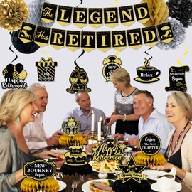 Retirement Party Decorations Black Gold