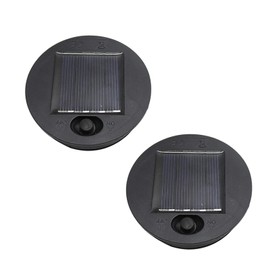 NHBETYS 2 Pack Solar Light Replacement Top,Waterproof round Solar Panel,Warm white LED, lighting for the night,Suitable for Outdoor Hanging Solar Lanterns