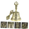 Alipis 1Pc Brass Vajra Bell Five Strand Tibetan Hand Bell