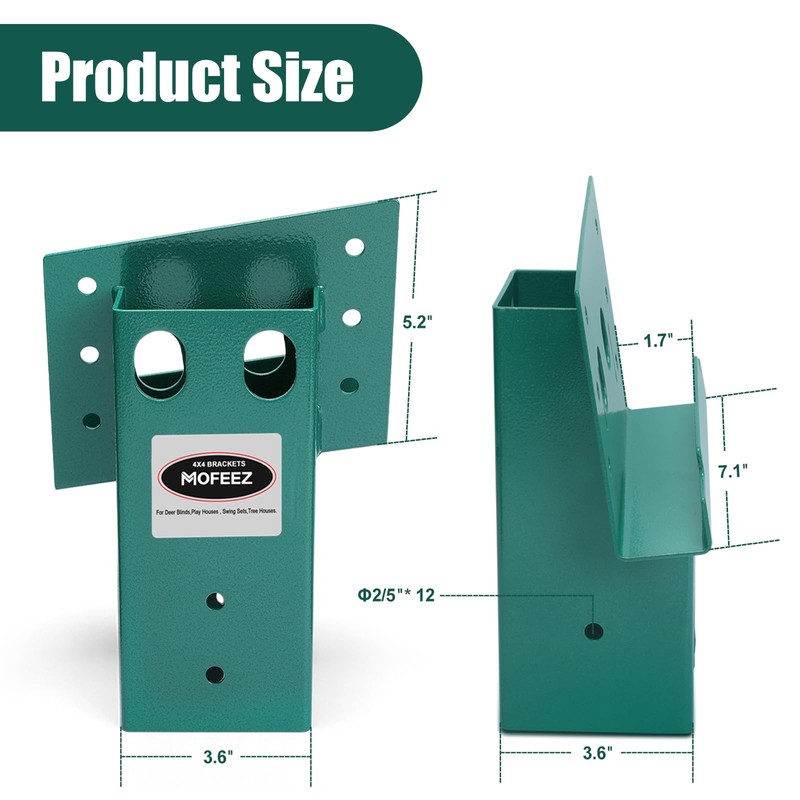 MOFEEZ Deer Stand Brackets 4x4, Heavy Duty Elevator Bracket with