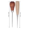 8Pcs Leather Awl Wooden Ergonomic Handle Stainless Steel Effort Saving