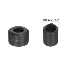 QUARKZMAN Sheet Metal Hole Punch 15.2mm Bearing Steel Precise Cutting Manual Punch Tool Set for Metal Sheet Sink Stainless Steel Black