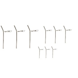 Set of 6-9 Jenzi Anti Tangle Boom with Carabiner, Swivel Anti Tangle Boom Curved Stable Chrome Silver Metal 7 cm, 10 cm or 20 cm, Carp Feeder + Free Petri Sticker (Mix 7 cm, 10 cm, 20 cm)