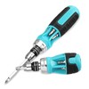 DURATECH 2PCs Ratcheting Screwdriver Set, 12-in-1 Multi-bit Standard/Stubby Screw Driver