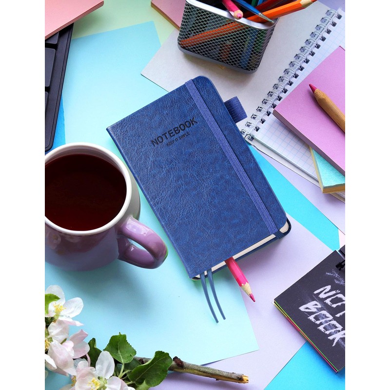 AISBUGUR Pocket Notebook Small Notebook 2-Pack, 3.5" x 5.5" Pocket