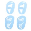 Akozon 6 Styles/Set Face Painting Stencil Reusable Tattoo Cosmetic Painting