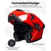 ILM Adult Motorcycle Helmet Dual Visor Flip up Modular Full