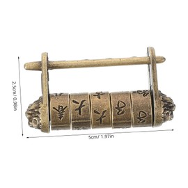 Operitacx Antikes Zahlenschloss Geschnitztes Wort Vorhängeschloss Für Koffer Und Schmuckschatullen Schloss Mit Kombinationsschlossfunktion Für Und Schutz