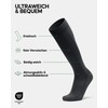 DANISH ENDURANCE 3 Pairs Bamboo Knee Socks with Comfort Waistband,