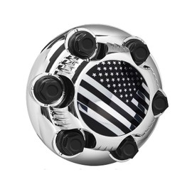 6 Lugs Chrome 16 & 17" Van & Truck Rim American Flag Wheels Center Caps Compatible with Silverado Suburban Avalanche Sierra Yukon 1500 2500 3500 HD-Replacement