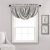 Lush Decor Light Gray Lucia, Elegant Waterfall Valance for Living Room Kitchen, and Bedroom, Soft Polyester Window Curtain, Single (18" x 42")