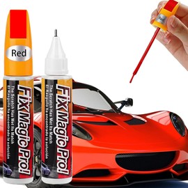 Car Scratch Remover Pen, 2 piezas, Pintura para Automóviles, Bolígrafo de Pintura para Retoques, Automotriz Universal Restaurador, Herramientas de Arañazos para Coche, Cuidado del Coche (Rojo)