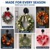 Wreath Hangers for Front Door Magnetic Hooks, Reusable Holder, Black