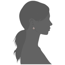 Crystalline Azuria Women 18ct Rose Gold Plated White Crystals Round Circle Stud Earrings