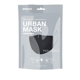 Basic Sense 100% Cotton Washable Reusable Skin Friendly Plain Face Coverings Masks (Black)