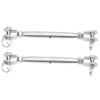 2pcs Jaw and Jaw Turnbuckle Stainless Steel Turnbuckle Rigging Screw