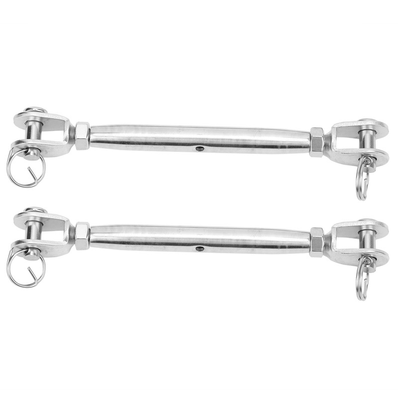 2pcs Jaw and Jaw Turnbuckle Stainless Steel Turnbuckle Rigging Screw